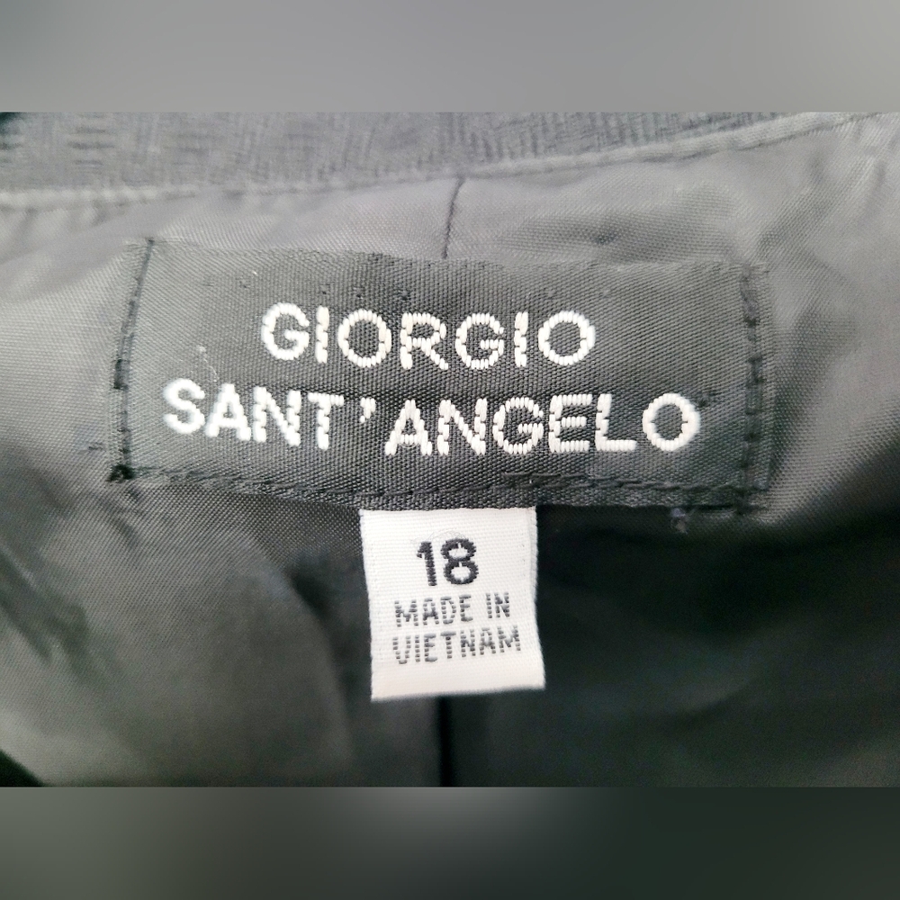 Georgio Sant'Angelo Women Business/Office/Carrer Blazer Jacket Textured Black 18 - Picture 2 of 16